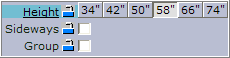 An input box appears with the component's permitted heights